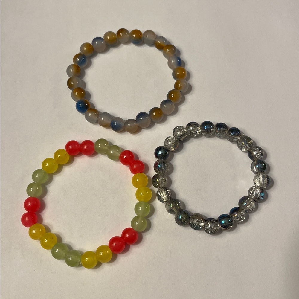Colorful Beaded Stretch Bracelet Set